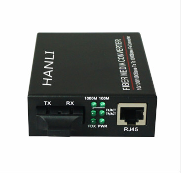 10/100/1000M 外置电源 单模双纤 SC光纤收发器